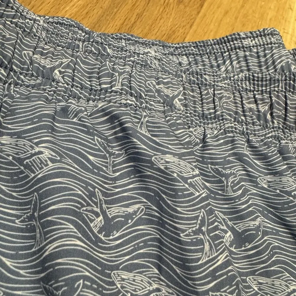 Southern Tide Whale Print Swim Trunks Men’s XXL Blue Board Shorts NWT